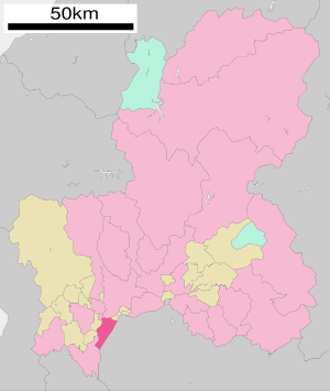 Lage Hashimas in der Präfektur