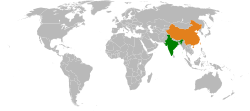 نقشہ مقام India تے China