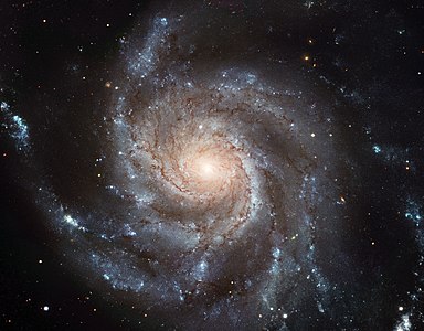 Pierre Méchain tarafından 27 Mart 1781 tarihinde keşfedilmiş ve Charles Messier tarafından konumu doğrulanarak kataloğuna eklenmiş olan, 27 milyon ışık yılı uzaklıkta Büyük Ayı yönünde bulunan tam karşıdan görülen sarmal gökada olan Fırıldak Gökadası (ayrıca Messier 101 veya NGC 5457 olarak da bilinir). (Üreten: NASA ve ESA)