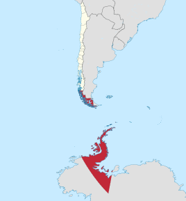 Poziția localității Regiunea Magallanes și Antartica Chileană