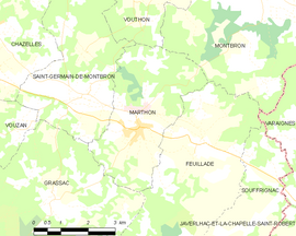 Mapa obce Marthon
