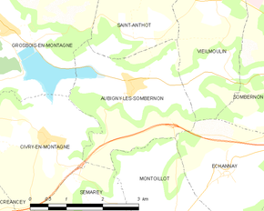 Poziția localității Aubigny-lès-Sombernon