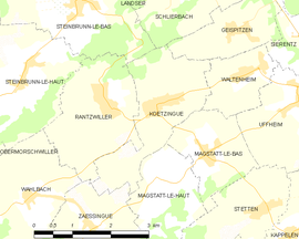 Mapa obce Koetzingue