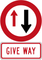 Give Way to Oncoming Vehicles (used at traffic bottleneck points)