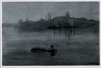 James McNeill Whistler, Vue du quartier de Battersea de Chelsea Reach, Londres (lithographie), 1878.