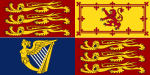 Royal Standard van die Verenigde Koninkryk soos gebruik in Engeland, Noord-Ierland, Wallis en oorsese gebiede[18]