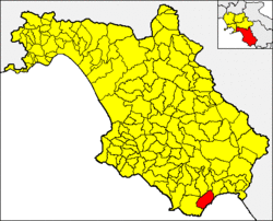 Lokasi San Giovanni a Piro di Provinsi Salerno