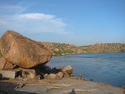 Sanapur lake near the village