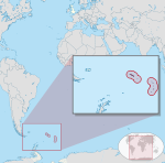 Map showing South Georgia and the South Sandwich Islands