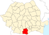 Map of Romania highlighting Teleorman County