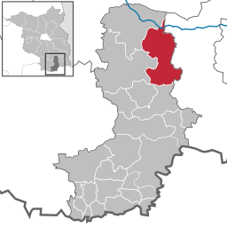 Läget för staden Vetschau/Spreewald i Landkreis Oberspreewald-Lausitz