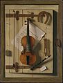 William Harnett: Natureza-morta com violino e partitura, 1888