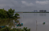 വേലിയേറ്റത്തിന്റെ ദൃശ്യം