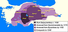 گسترش سلطان‌نشین در حدود ۱۱۰۰–۱۲۴۰