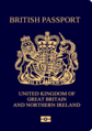 Frontespizio di passaporto del Regno Unito riportante lo Stemma Reale Britannico