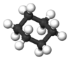 Ball-and-stick model of cyclohexane in its chair conformation