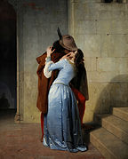 『キス』 (1859、110×88 cm、ブレラ美術館)