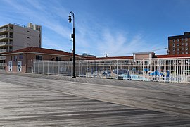 Building on Long Beach boardwalk