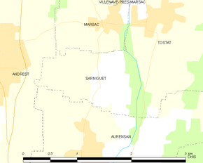 Poziția localității Sarniguet