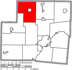 Location of Van Buren Township in Shelby County