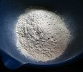 Unsifted wheat flour in a bowl.