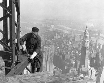 Trabalhador do Empire State Building em 1931