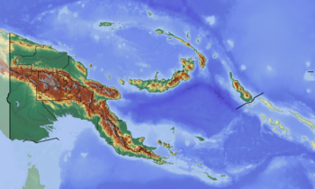 Івате-Мару. Карта розташування: Папуа Нова Гвінея