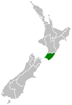 威靈頓地區在紐西蘭的位置