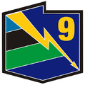Oznaka rozpoznawcza 9 Brygady Wsparcia Dowodzenia DG RSZ na mundur wyjściowy.