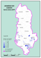 Ponderea aromânilor din Albania la nivel de comune, după recensământul populației din 2011