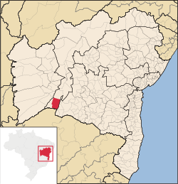Localização de Carinhanha na Bahia