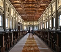 Sala de lectura de la Biblioteca Laurenciana