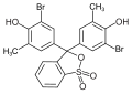 Deutsch: Struktur von Bromkresolpurpur English: Structure of Bromocresol purple