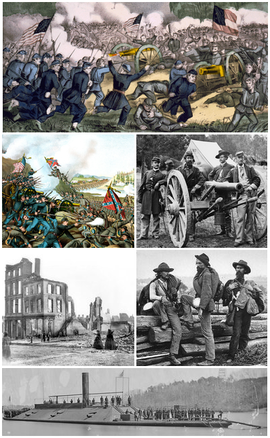 Gettysburgi csata  •  John Tidball tüzérsége  •  Konföderációs foglyok  •  Vaskalaposok  •  USS Atlanta  •  Richmond romjai, Virginia  •  Franklini csata