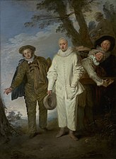 Antoine Watteau, Les Comédiens italiens, vers 1720.