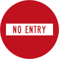 (R3-4) No Entry (do not enter from this point)