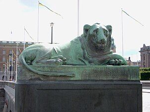 Norrbrolejonen i Stockholm, gjuten 1926