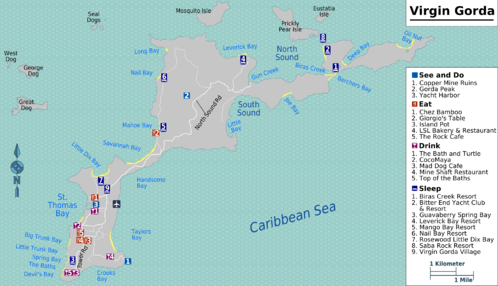 Map of Virgin Gorda