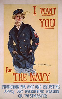 Poster di reclutamento per donne nella U.S. Navy