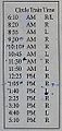 Circle Train Times, 2014