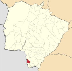 Localização de Coronel Sapucaia em Mato Grosso do Sul
