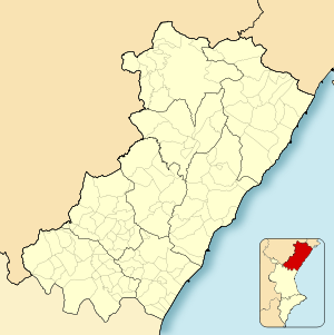Borriana/Burrianaの位置（カステリョン県内）