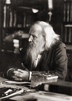 Д. И. Менделеев эш кабинетында, 1897 йыл.