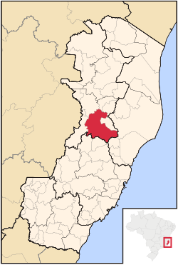 Location in the Espírito Santo