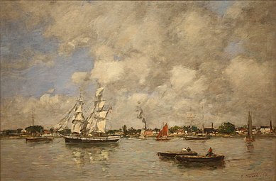 Bordeaux, bateaux sur la Garonne Eugène Boudin, 1876 Columbus Museum of Art
