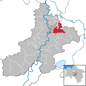 Poziția Heemsen pe harta districtului Nienburg/Weser