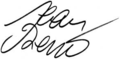 Jean Reno aláírása