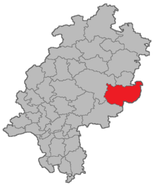 Lage des Amtsgerichtsbezirks Fulda in Hessen
