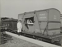 Conflat with a mobile canteen of the LNER