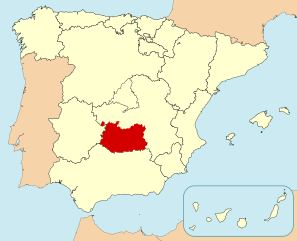 Mapa de la provincia de Ciudad Real